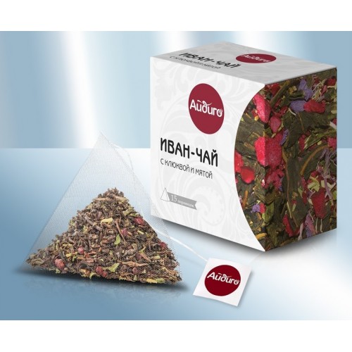 Иван-чай "Клюква и мята", пирамидный пакетик (15х2г)